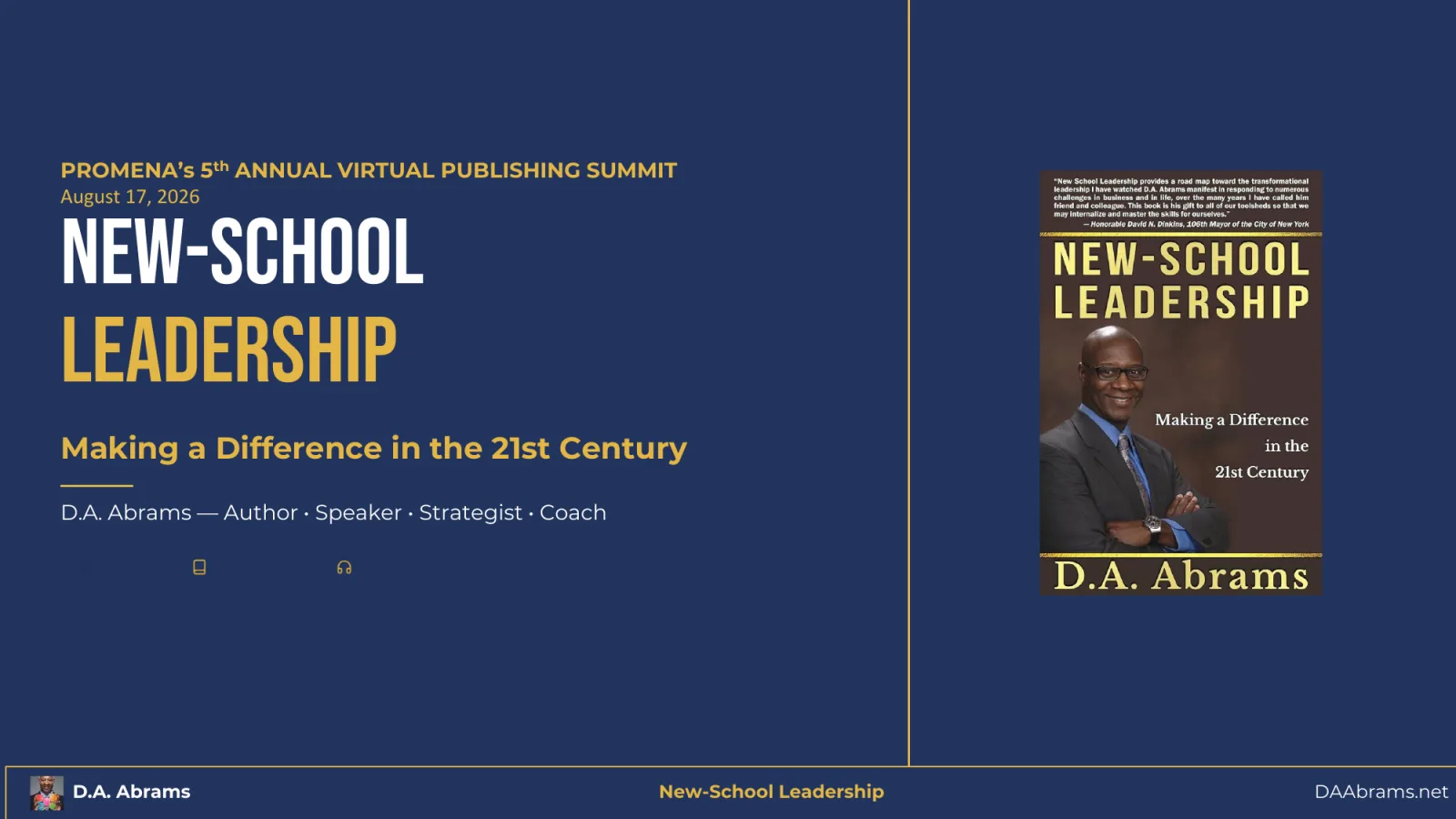 Slide 1 of 17: New-School Leadership — Making a Difference in the 21st Century